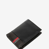 Men's leather wallet with RFID protection in black