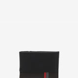 Small leather men's wallet with RFID protection in black