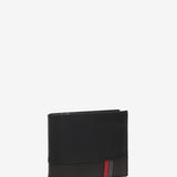 Men's leather wallet with RFID protection in black