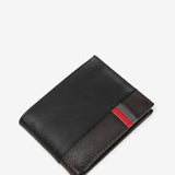 Cartera de hombre de piel con protección RFID en negro