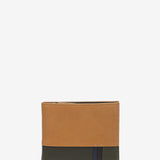 Men's leather wallet with RFID protection in camel