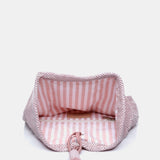 Bolso multifuncional en malla rosa palo