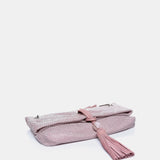 Bolso multifuncional en malla rosa palo