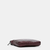 Borsa per cellulare in rete bordeaux da donna
