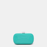 Pochette intrecciata turchese