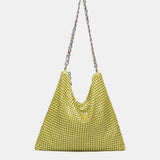 Borsa a tracolla in rete metallica verde