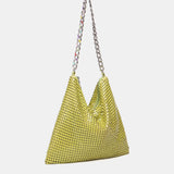 Borsa a tracolla in rete metallica verde