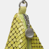 Borsa a tracolla in rete metallica verde