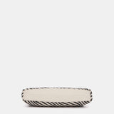 Black animal print party clutch