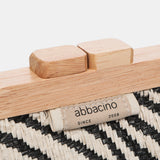 Black animal print party clutch