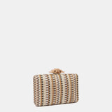 Pochette da festa con stampa marrone