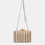 Pochette da festa con stampa marrone