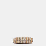 Pochette da festa con stampa marrone