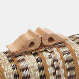 Pochette da festa con stampa marrone