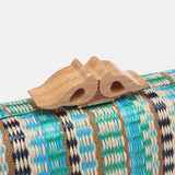 Pochette da festa con stampa blu