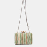 Pochette da festa con stampa verde