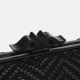 Pochette da festa con stampa geometrica nera