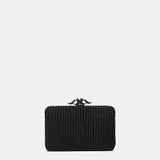 Black velvet party clutch