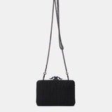 Black velvet party clutch