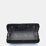 Black velvet party clutch