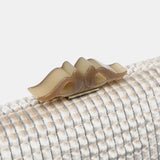 Pochette da festa in velluto beige