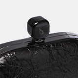 Pochette da festa nera metallizzata