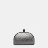 Clutch de fiesta metalizado en plata