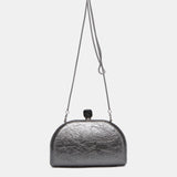 Clutch de fiesta metalizado en plata