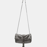 Partytasche aus silbernem Metallnetz