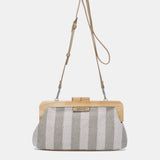 Clutch a rayas en gris