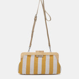 Clutch de fiesta a rayas en amarillo