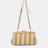 Clutch de fiesta a rayas en amarillo