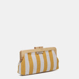 Clutch de fiesta a rayas en amarillo