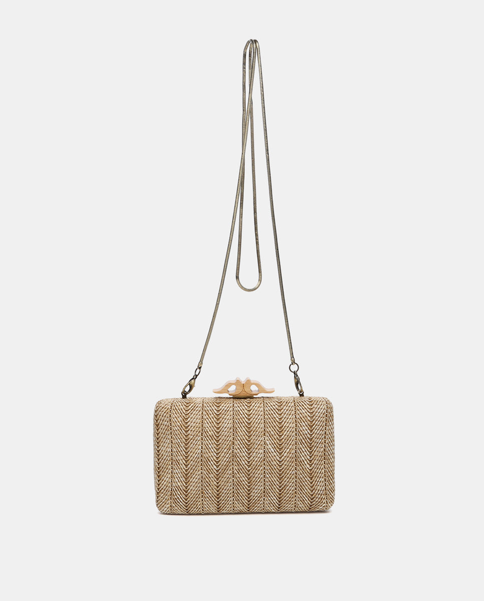 Clutch de fiesta en camel | ABBACINO