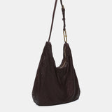 Bolso de hombro en malla metálica burdeos