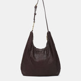Bolso de hombro en malla metálica burdeos