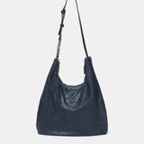 Bolso de hombro en malla metálica azul
