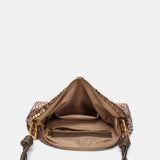 Bolso de hombro en malla metálica bronce