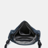 Bolso de hombro en malla metálica azul