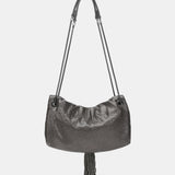 Bolso de fiesta en malla metálica plata