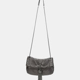 Bolso de fiesta en malla metálica plata
