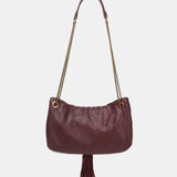 Bolso de fiesta en malla metálica burdeos