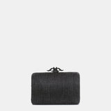 Clutch en terciopelo plateado