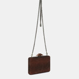 Bronze velvet clutch