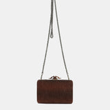 Bronze velvet clutch