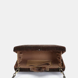 Bronze velvet clutch