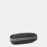 Grey velvet clutch