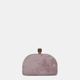 Pink velvet clutch