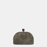 Green velvet clutch