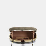 Green velvet clutch